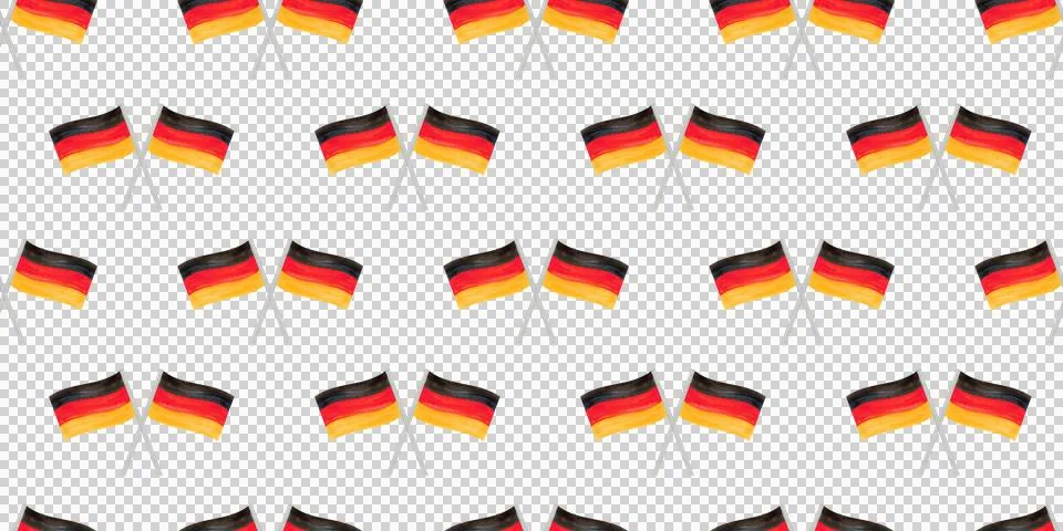Horizontal seamless pattern with festive elements of German symbols. Stock Illustration