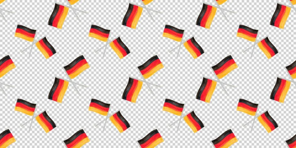 Horizontal seamless pattern with festive elements of German symbols. Illustrazione stock