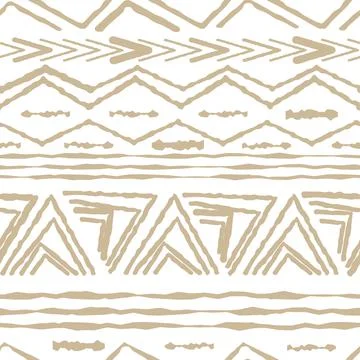 Horizontal Seamless repeat pattern with random rough, twisted part of triangl Stock Illustration