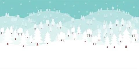 Horizontal seamless white winter background Illustrazione stock