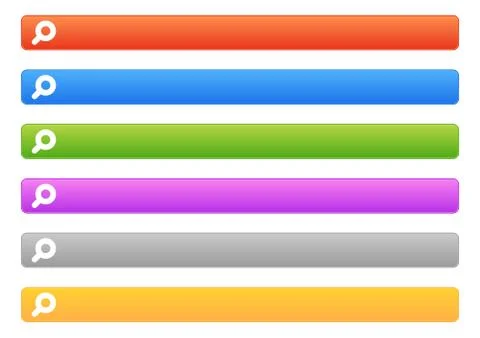 Horizontal search button templates with magnifier symbol. Ilustración de archivo