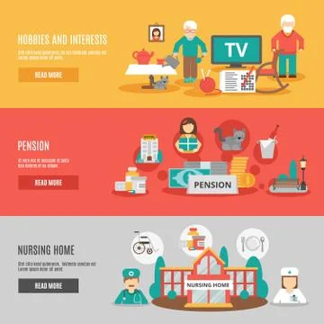 Horizontal Senior Banners 库存插图