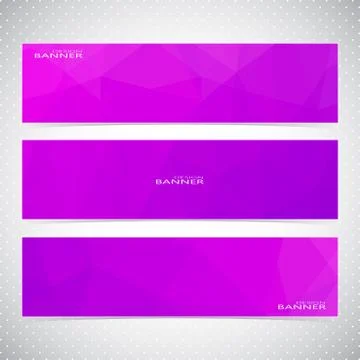 Horizontal Set of Banners with violet Background. Modern Vector Illustration 库存插图