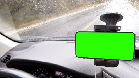Horizontal Smartphone Car Navigation Technology, Drive Mobile Map App Directions Stock Footage 151590236
