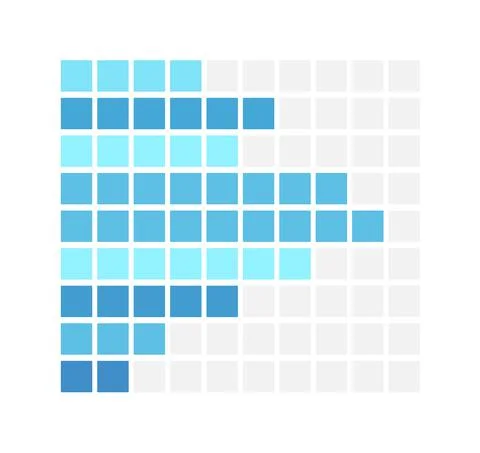 Horizontal sound equalizer frequency level bars Stock Illustration