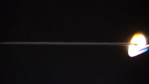 Horizontal Sparkler on black background Stock Footage 123520295