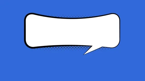A horizontal speech bubble appears on the left like a sticker on a blue and g Stock Footage 166629619