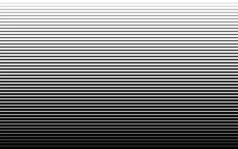 Horizontal speed line halftone pattern thick to thin. Vector illustration. Stock Illustration