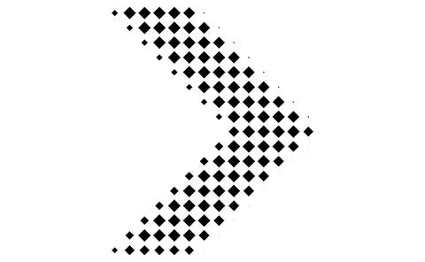Horizontal split arrow graphic, Black and white pointer icon, Geometric direc Stock Illustration