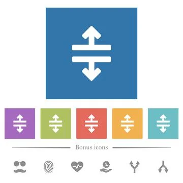 Horizontal split flat white icons in square backgrounds 库存插图