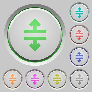 Horizontal split push buttons 스톡 일러스트