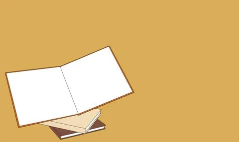 Horizontal stack of colored books in isometric.education infographic template Illustrazione stock