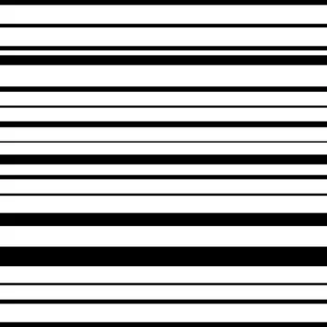 Horizontal straight parallel lines. Abstract monochrome seamlessly repeatable 库存插图