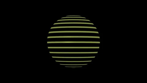 Horizontal Striped 3D Globe Graphic Seamless Loop 스톡 동영상 337324633
