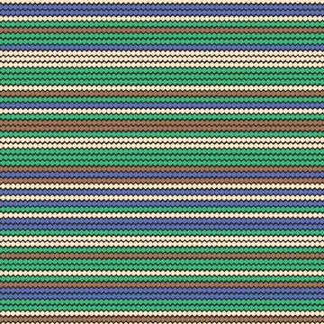Horizontal striped knit seamless vector pattern Stock Illustration