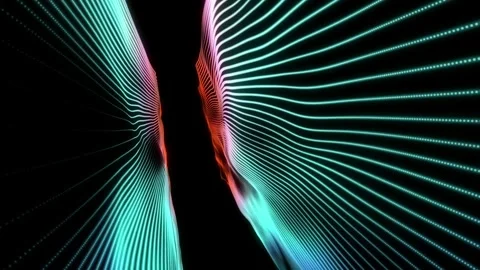 Horizontal stripes two wave background video, 4k background video Video stock 277444230