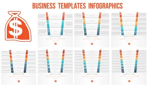 Horizontal strips for text.  Templates for 3, 4, 5, 6, 7, 8, 9 positions. Can イラスト素材