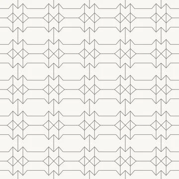 Horizontal structured connectors with diamond nodes seamless pattern in minimal Stockillustratie