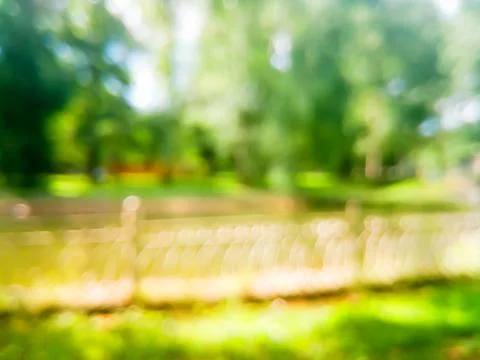 Horizontal summer park bokeh background Ilustração Stock