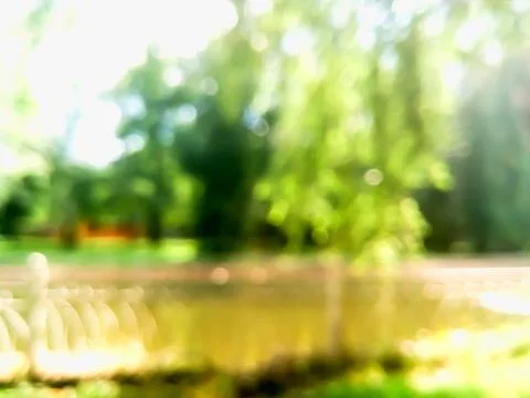 Horizontal summer park bokeh background Ilustração Stock