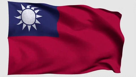 Horizontal Taiwan Flag Stock Footage 340399553