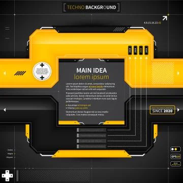 Horizontal techno background. EPS10. Stock Illustration