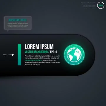Horizontal text background with green elements. EPS10. Stock Illustration