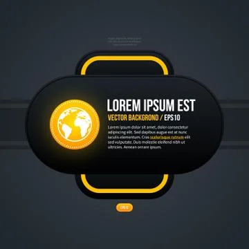 Horizontal text background with yellow elements. EPS10. Stock Illustration