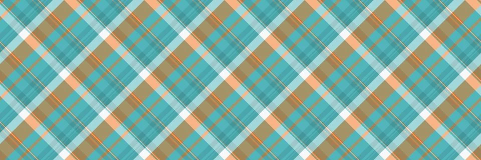 Horizontal textile pattern fabric, turquoise tartan plaid texture. Idyllic .. Illustrazione stock