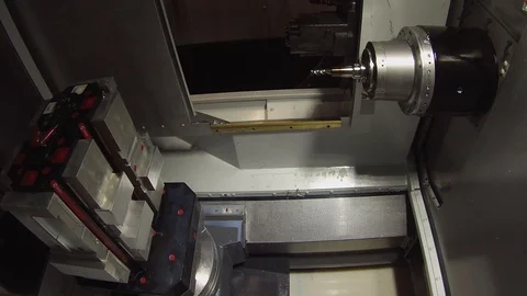 Horizontal-ToolChangeFaceMill Stock Footage 90718961