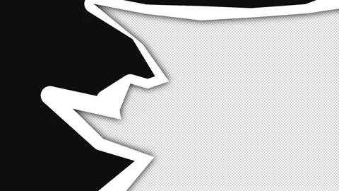 Horizontal Torn Paper Line Transition with Rough Cardboard Ripped Stock Footage 328028319