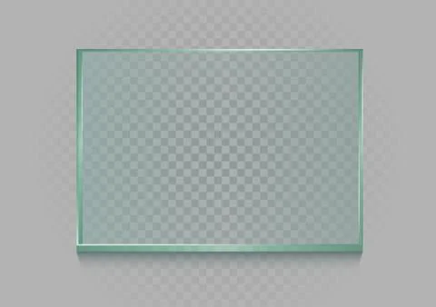 Horizontal transparent glass template Stock Illustration