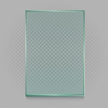 Horizontal transparent glass template Stock Illustration