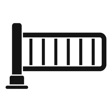 Horizontal turnstile gate blocking access simple icon Ilustração Stock