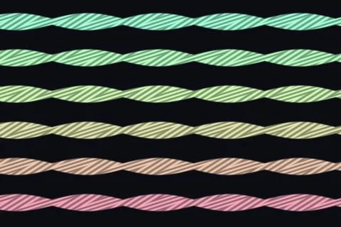 Horizontal twisted bands feature fine diagonal textures with pastel green Stock Illustration