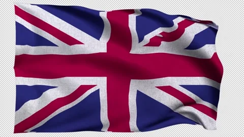 Horizontal UK Flag Stock Footage 340542747