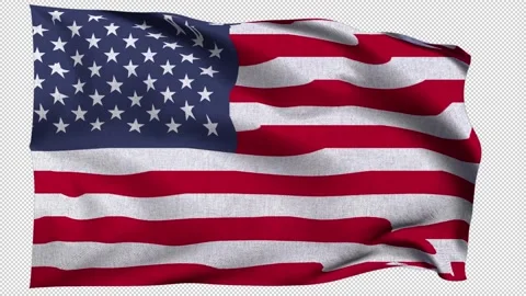 Horizontal USA Flag Stock Footage 340144165