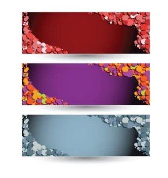 Horizontal vector banner set Stock Illustration