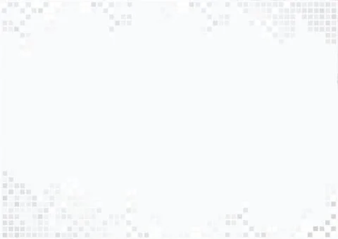 Horizontal vector gray digital mosaic pattern header and footer on blank pape Stock Illustration