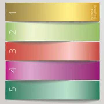 Horizontal Vector Sample stickers for various banner design options Stock-Illustration