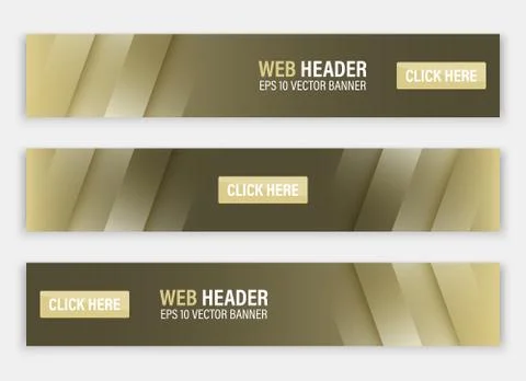 Horizontal vector website header or banner. Stock Illustration