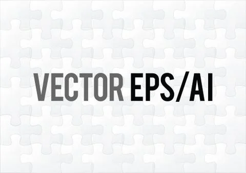 Horizontal vector white empty puzzle game background 스톡 일러스트