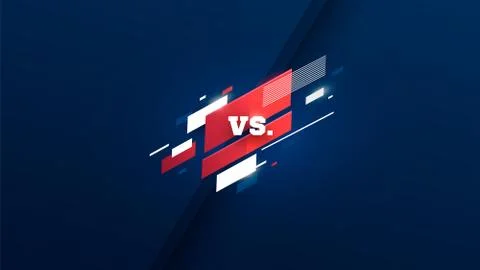 Horizontal versus screen, logo vs letters for sports and fight competition. MMA Stock Illustration