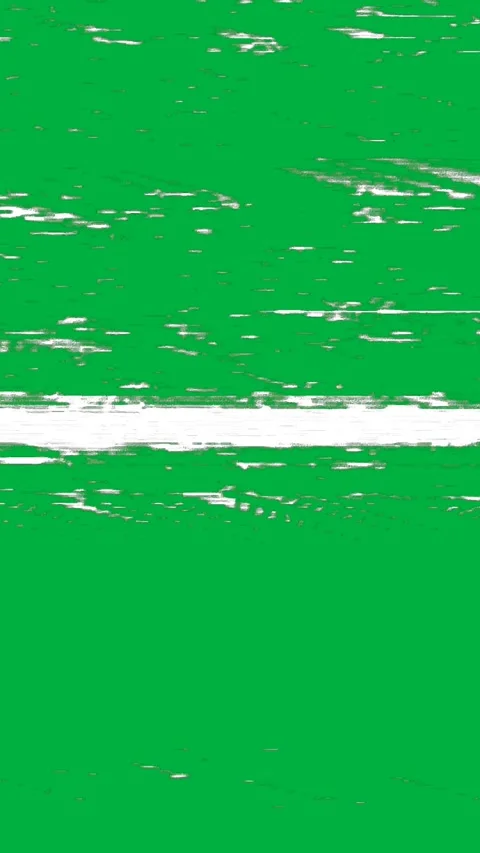 Horizontal Video Glitches in VHS Style on a Vertical Green Screen Stock-Footage 287189684