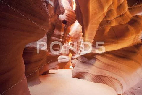 Horizontal view of famous antelope canyon Stock Photos
