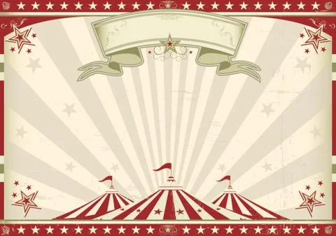 Horizontal vintage circus Stock Illustration