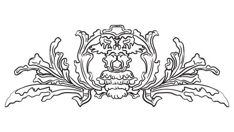 Horizontal vintage design element hand drawing ornament vector 스톡 일러스트