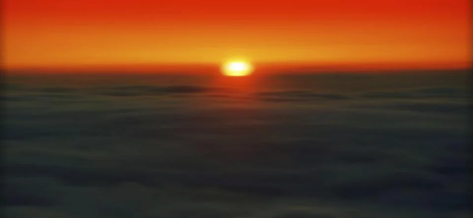 Horizontal vivid blurred sunset with clouds background 스톡 일러스트