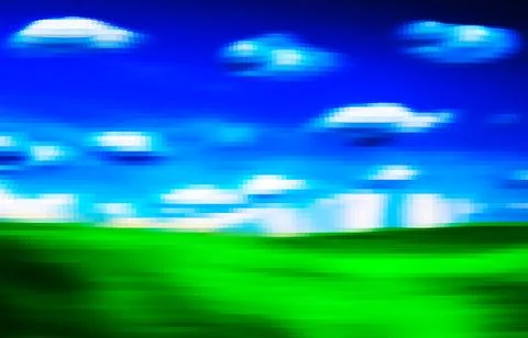 Horizontal vivid digital 3d extruded landscape background Stock Illustration