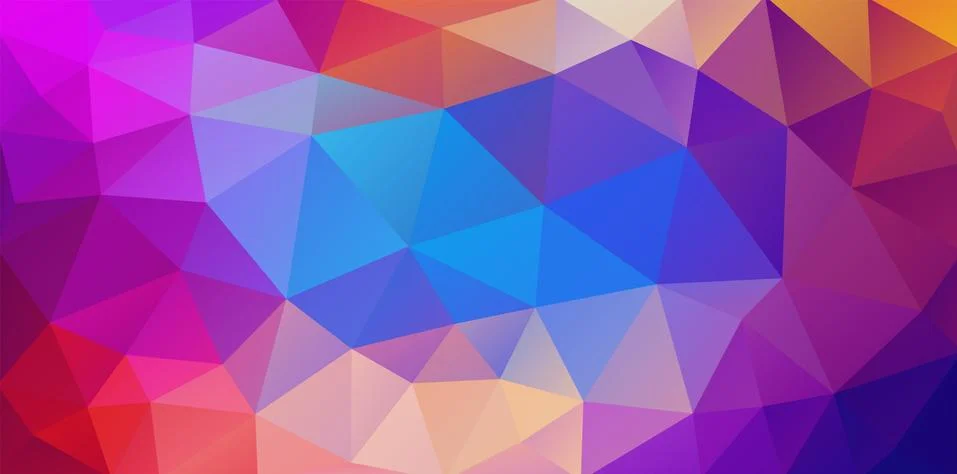 Horizontal wallpaper. bright colored triangles background Stock Illustration